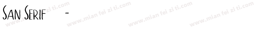 San Serif字体字体转换